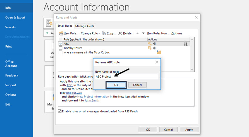 How To Create Rules In MS Outlook To Auto Sort Emails